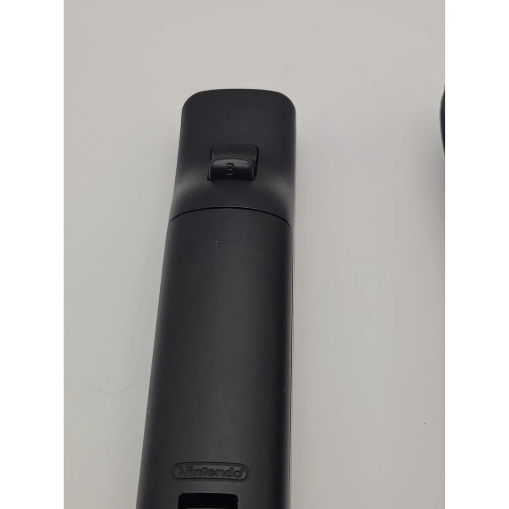 Black Wii Nintendo Motion Plus Controller With Sleeve And Strap Tested